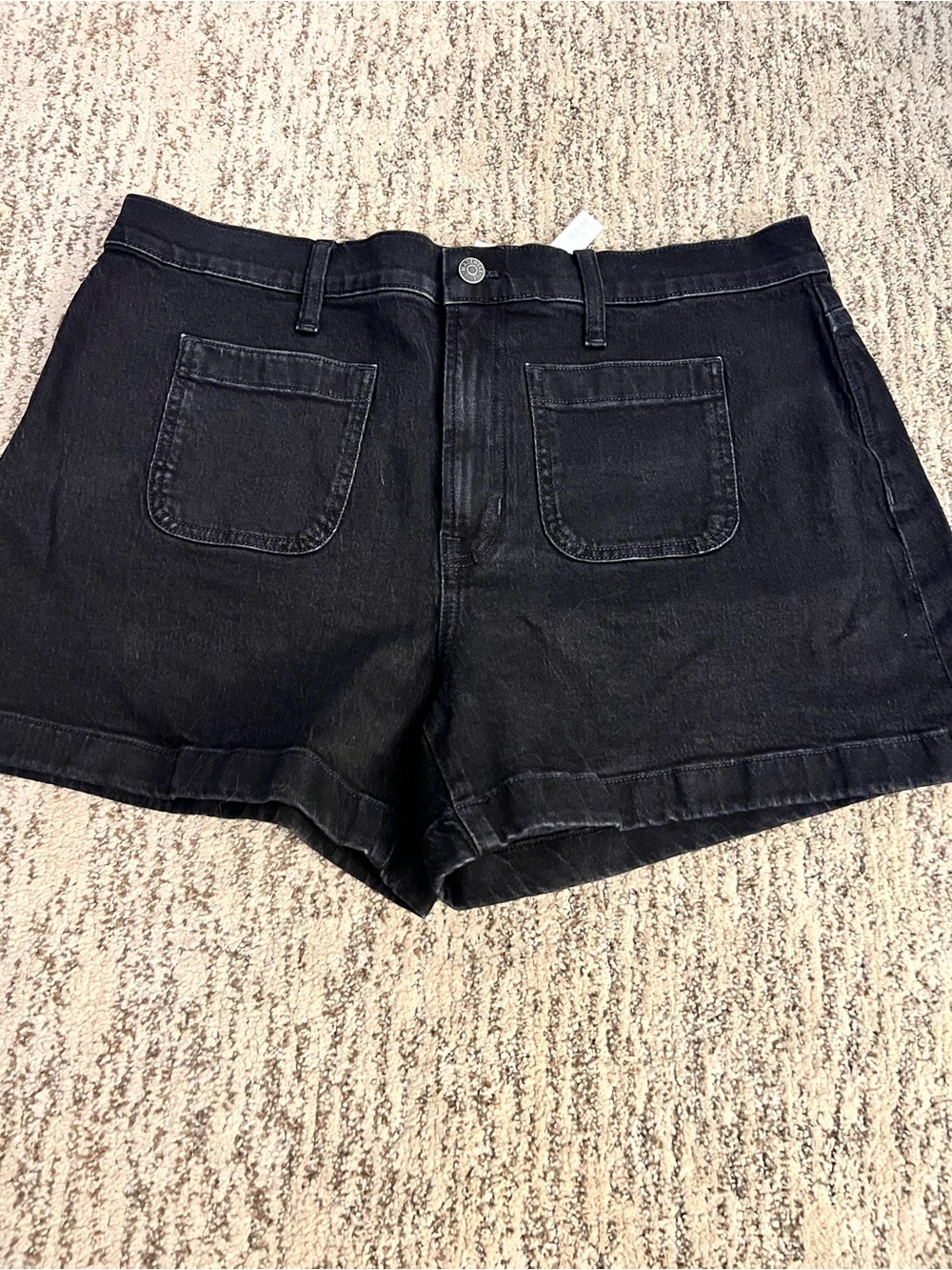 Madewell NWT Women's Black Denim Shorts